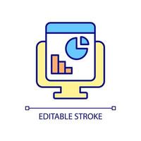 Software performance RGB color icon. Computer program and system management. Information technologies monitoring. Isolated vector illustration. Simple filled line drawing. Editable stroke