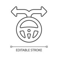 Flexibility to alternatives linear icon. Fast adaptation skill. Mobility and adaptability. Thin line customizable illustration. Contour symbol. Vector isolated outline drawing. Editable stroke