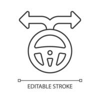 Flexibility to alternatives linear icon. Fast adaptation skill. Mobility and adaptability. Thin line customizable illustration. Contour symbol. Vector isolated outline drawing. Editable stroke