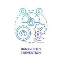 Bankruptcy preventive measures concept icon. Government bailouts. Crisis, recession prevention. Financial support abstract idea thin line illustration. Vector isolated outline color drawing