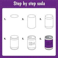 Drawing tutorial for soda