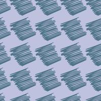Brushstrokes and thin stripes seamless pattern. Cross Hatching endless background. Grunge backdrop. vector