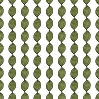 Exotic outline leaves seamless pattern. Abstract floral background. vector