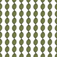 Exotic outline leaves seamless pattern. Abstract floral background. vector