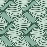 Exotic outline leaves seamless pattern. Abstract floral background. vector