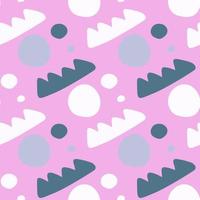 Creative shape seamless pattern. Creative various doodle shapes background. vector