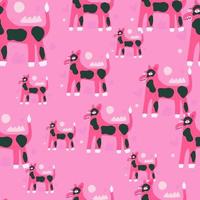 Contemporary dog seamless pattern. Abstract animals endless wallpaper. vector