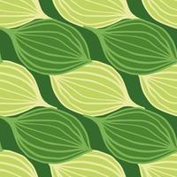 Exotic outline leaves seamless pattern. Abstract floral background. vector