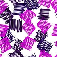 Brushstrokes and thin stripes seamless pattern. Cross Hatching endless background. Grunge backdrop. vector