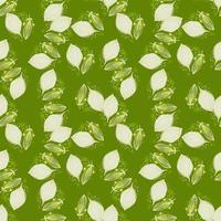 Seamless pattern with contemporary leaves. Creative floral leaf wallpaper. vector