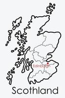 Scothland map freehand drawing on white background. vector