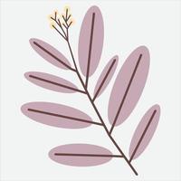 simplicity floral leaf drawing flat design. vector