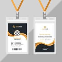 diseño de tarjeta de identificación moderno y profesional, diseño de tarjeta de identificación corporativa y creativa, tarjeta de identificación simple y abstracta, plantilla de diseño de tarjeta de identificación vector