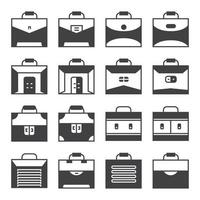 briefcase icons set vector