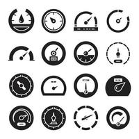 gauge and speedometer icons set vector