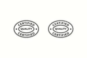 Certified Quality seal on white background vector