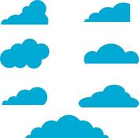 A set of cloud illustration vector