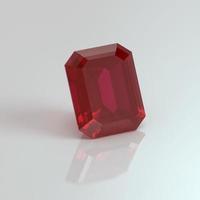 ruby gemstone emerald 3D render photo