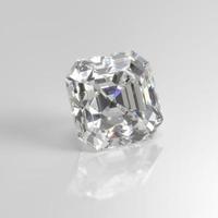 diamante piedra preciosa asscher 3d render