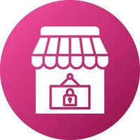 Shop Close Icon Style vector