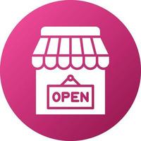 Shop Open Icon Style vector