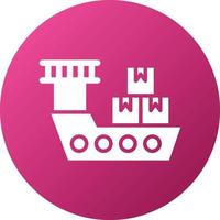 Shipping Boat Icon Style vector