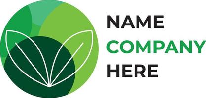 Healthy natural product label logo design vector