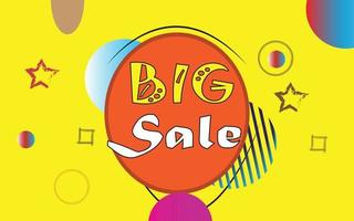 Sales banner template design, big sale special offer. Vector illustration.