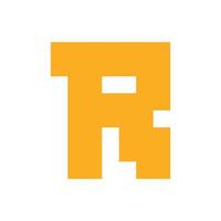 diseño del logotipo de la letra r del alfabeto vector