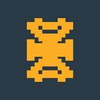 logotipo de tubo de tiempo de píxel abstracto vector