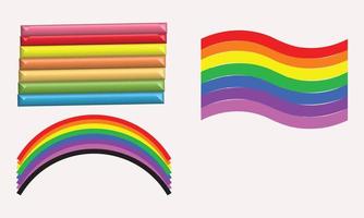 elementos de diseño del arco iris, arco iris, vector arco iris, colorido