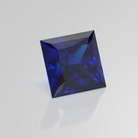 zafiro azul piedra preciosa princesa 3d render