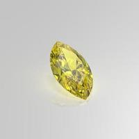 diamante amarillo piedra preciosa marquesa 3d render foto