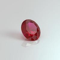 ruby gemstone oval 3D render photo