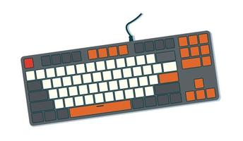 TKL Gaming PC Mechanical Keyboard in color isolated, symbol, logo, icon vector
