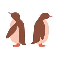 cute penguin who used to live in the poles where the weather is very cold vector