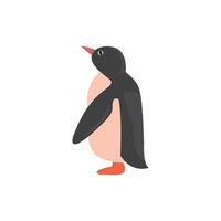 lindo pingüino que solía vivir en los polos donde el clima es muy frío vector