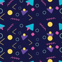 90's geometric colorful decorative background vector