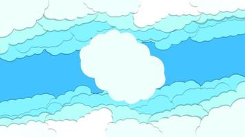 animation de beauté de nuage de papier de fond video