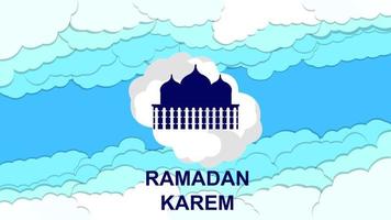 ramadan kareem mosque moon animation, ramadan mubarak video