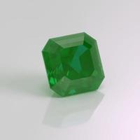 emerald gemstone asscher 3D render photo