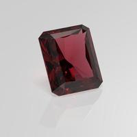 garnet gemstone radiant 3D render photo