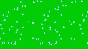 a video illustration of rain with a green background