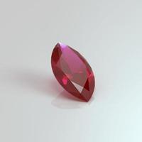 ruby gemstone marquise 3D render photo