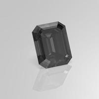 black diamond gemstone emerald 3D render photo