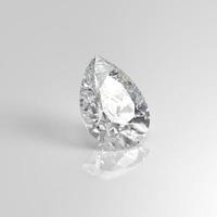 diamond gemstone pear drop 3D render photo