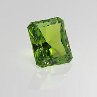 peridot gemstone radiant 3D render photo