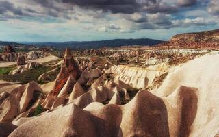 Amazing sunset over Cappadocia. Turkey. Europe photo