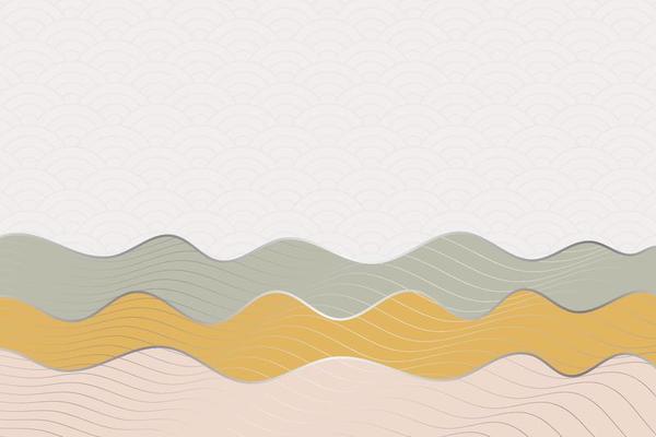 abstract wave style background with geometric japanese pattern and wavy striped lines