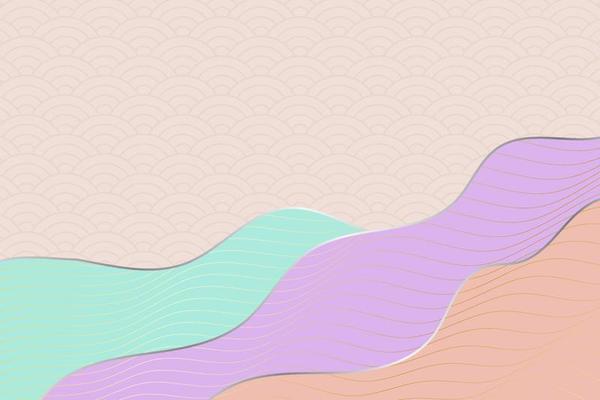 abstract wave style background with geometric japanese pattern and wavy striped lines